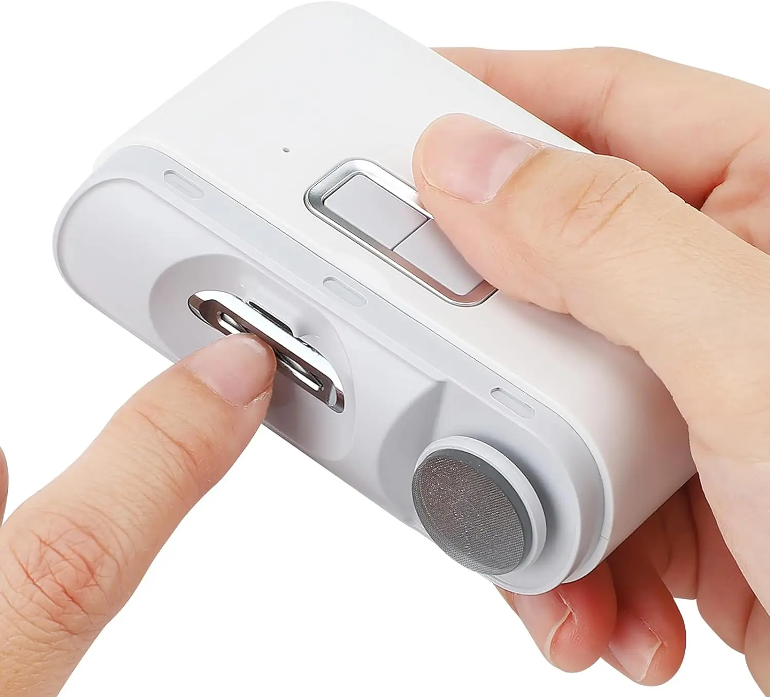 2 IN 1Electric Nail Clipper Storage USB Rechargeable Safety Fingernail Trimmer Automatic Nail Grinder Trimmer