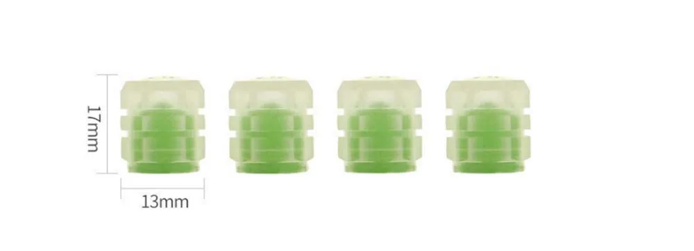 Universal Luminous Valve Caps Fluorescent Green Blue Night Glowing Car Motorcycle Bicycle Wheel Styling Tyre Hub Luminous Decor