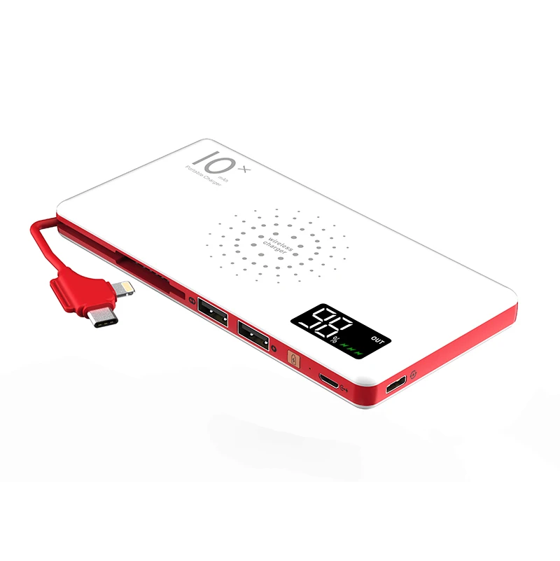 
Best Seller Wireless Charger Mobile Power Bank Portable Power Bank Mobile Charger Electric Rechargeable Lithium Battery Charger 