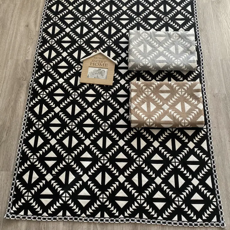 Cotton Thread Jacquard Braid Carpet Modern Simple Living Room Bed Rug Thickened Multi-size Floor Mat