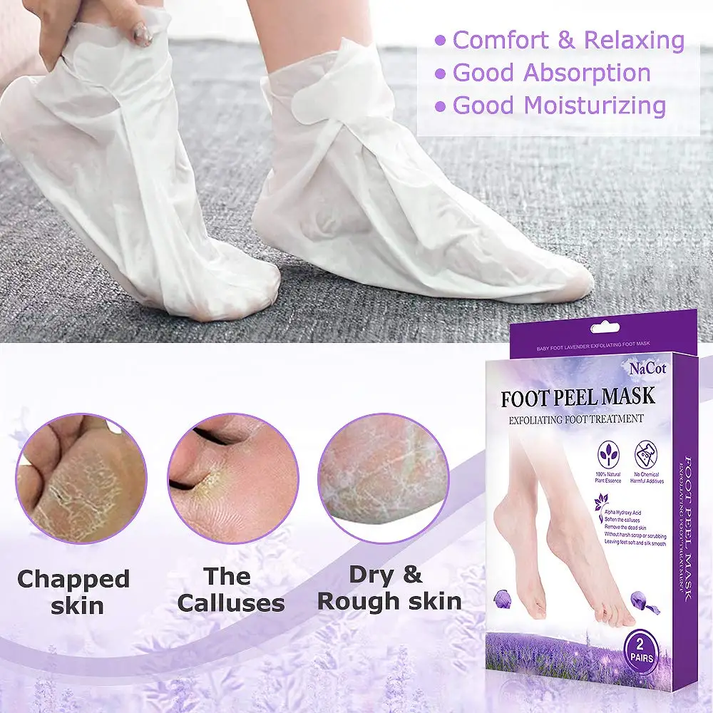 2 Pairs Foot Peeling Mask Exfoliating Foot Peel Mask Baby Soft Feet Moisturizing Socks Dead Skin Remover Peel Callus Booties