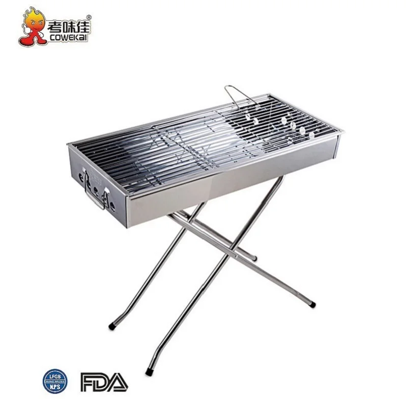Китайский портативный дешевый уличный складной гриль для пикника и кемпинга с древесным углем барбекю