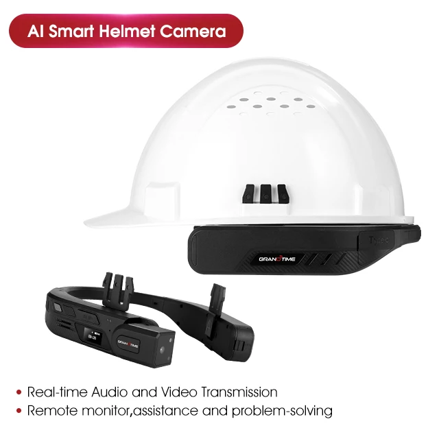 High-end AI 4G Smart Wearable Camera Remote Control Customize Hard Hat with camera Explosion-proof Safety Helmet with Camera