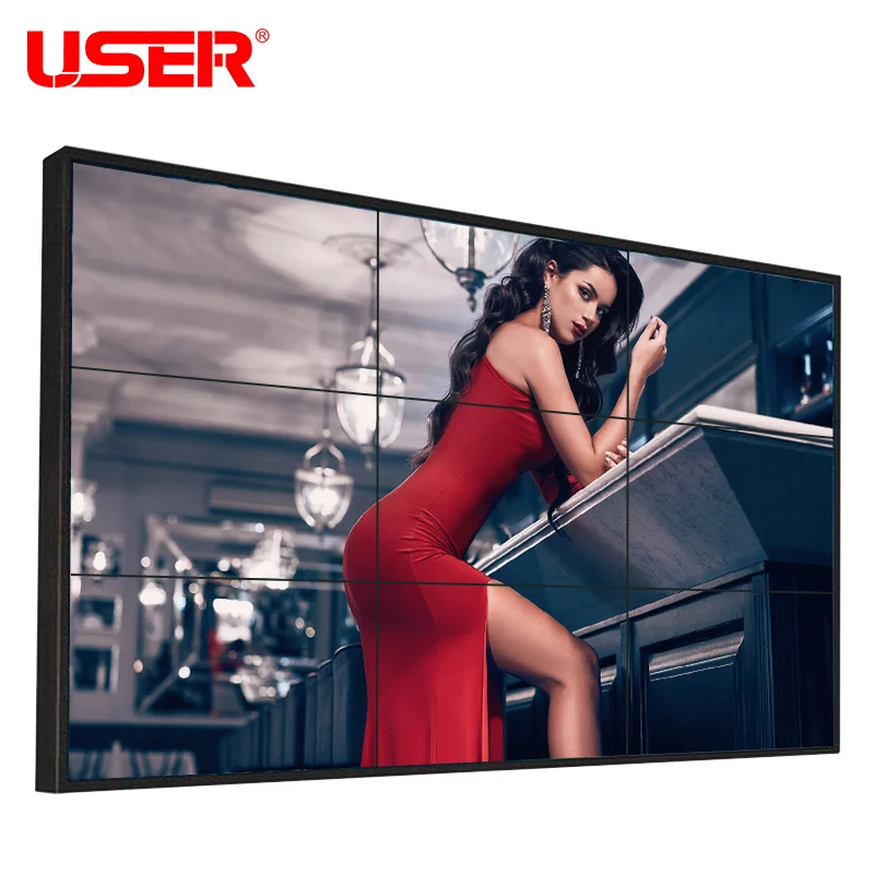 46 inches 3x3 lcd video wall display with mounting bracket