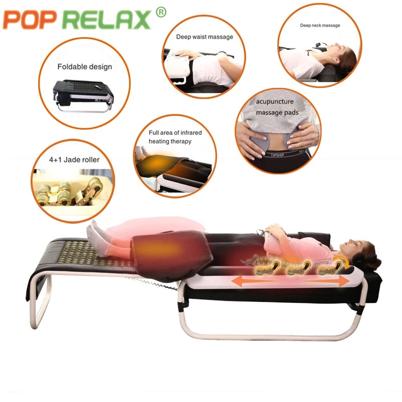 Camas De Jade Stone 3D Migun Jade Roller Chiropractic Electric Infrared  Massage Bed