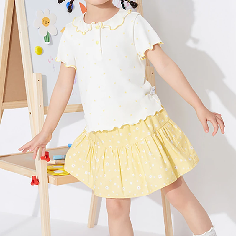 
Children beautiful KID pink Color cotton Custom Short Sleeve T shirt 