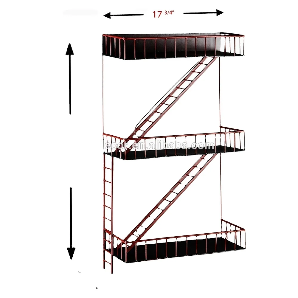 Hot Sale Black Metal Display Wall Shelf Wall Mounted Decorative Rack