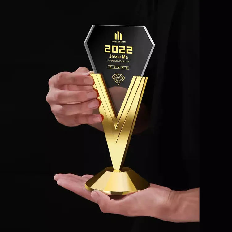Champions League Cup Trophy Metal Cup 2023 Crystal Customized Souvenir Glass Trophy