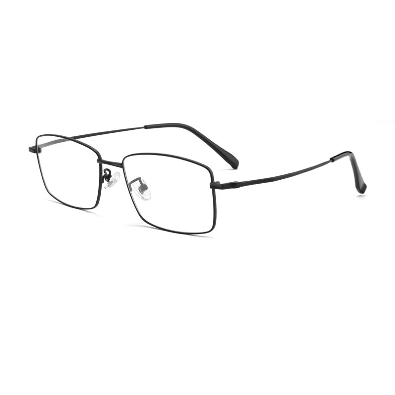 Fengchao Titanium Eyeglasses Frames for Men Solid Optical Glasses with Diamond Face Shape Match for Business and Leisure