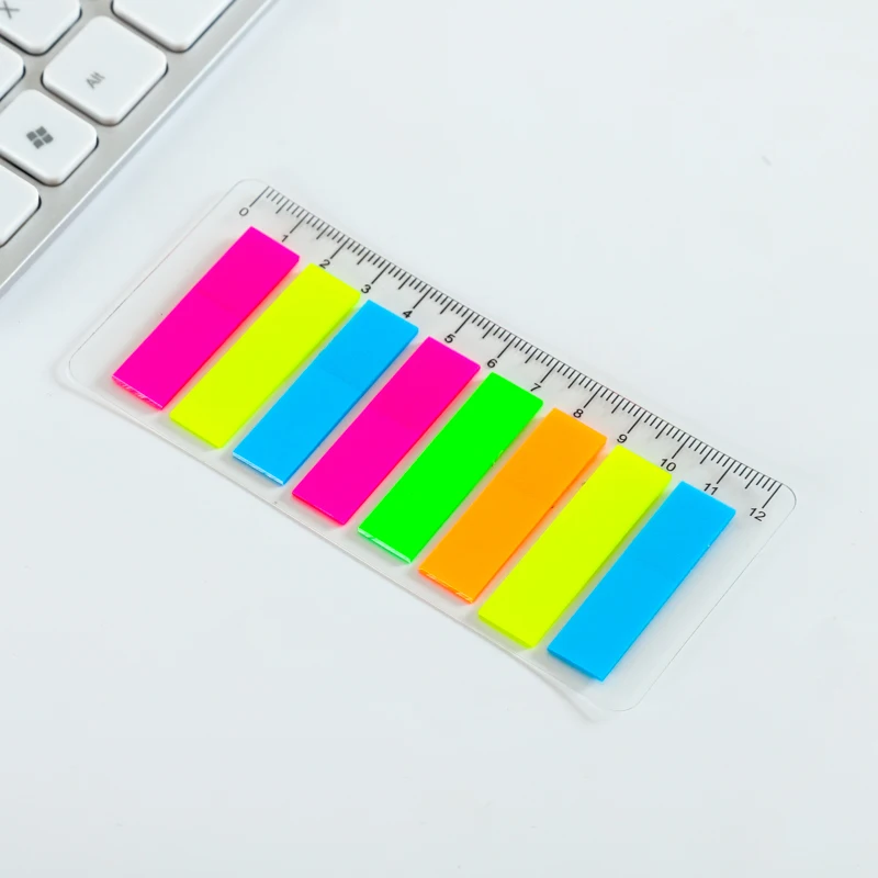 Colorful Note Pad Removable Memo Sticky Notes With Ruler
