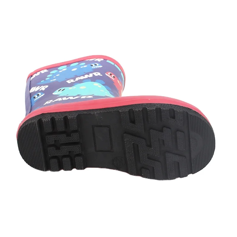 Wholesale New Design Custom Pure Kids Rainboots Waterproof Kids Gumboots Cartoon Gardening Wellingtons