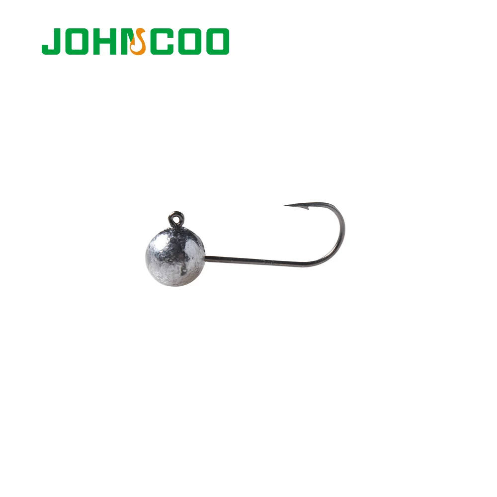 JOHNCOO 1g/1.5g/2g/3g/5g/7g  Soft Worm Fishing Hook 10pcs Jig Head Hook Barbed Single Fishhook Lead Head Hook
