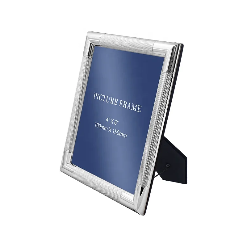 Silver Glitter Wide Edge Photo Frame Silver Plated Photo Frame Landscape or Portrait for Table