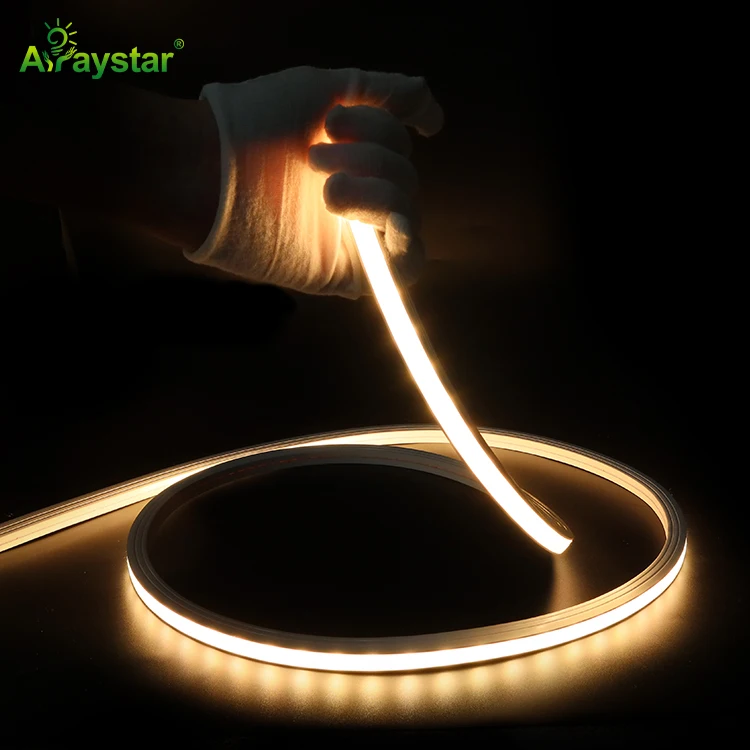 High quality 17W/m 12*12mm IP67 LED wall washer strip light 65 lm/w 2700K-6000K silicone neon flex strip 2835 LED with lens