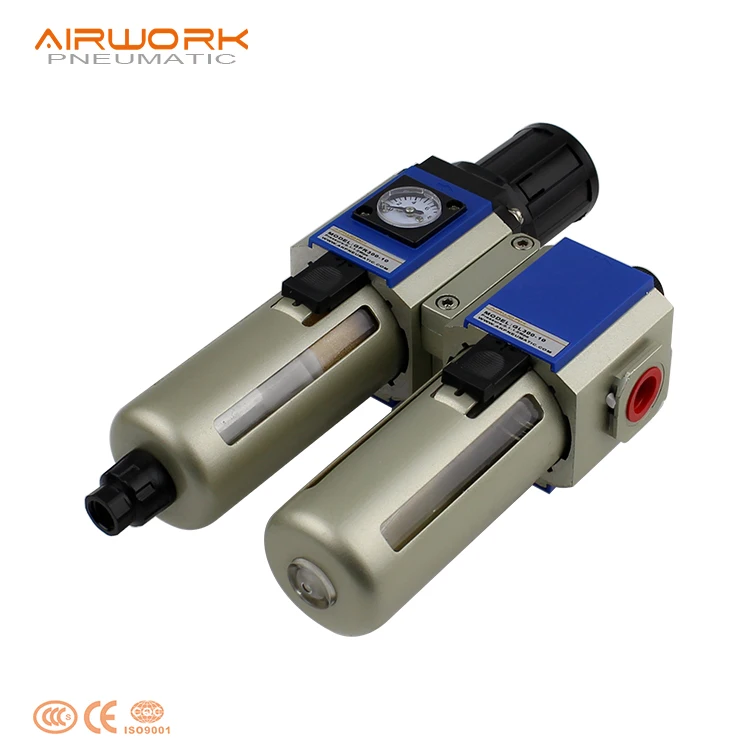 GFC Airtac type FRL air filter regulator lubricator unit combination two union