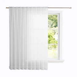 Pure color simple 85g pearl Chiffon material window screen chiffon gauze for bedroom finished window screening