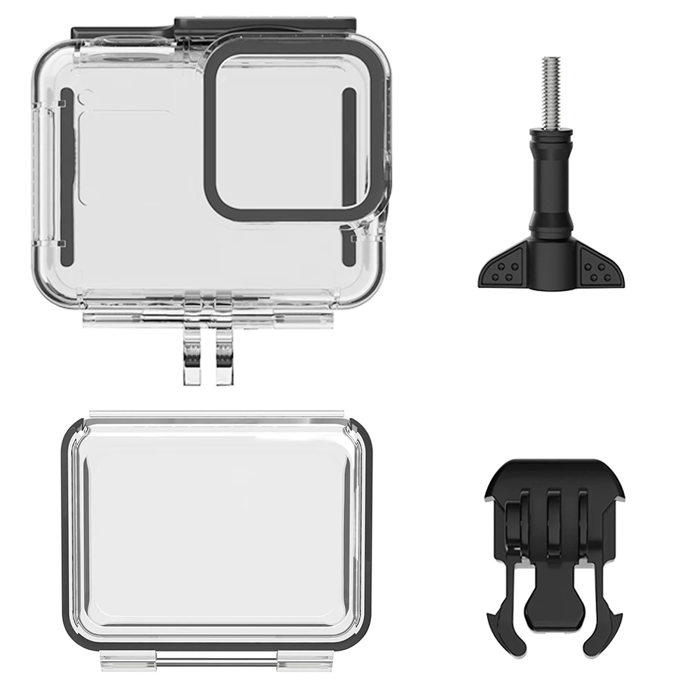 Водонепроницаемый чехол для GoPro Hero 8, черный защитный чехол с сенсорным экраном для подводной съемки, 2020