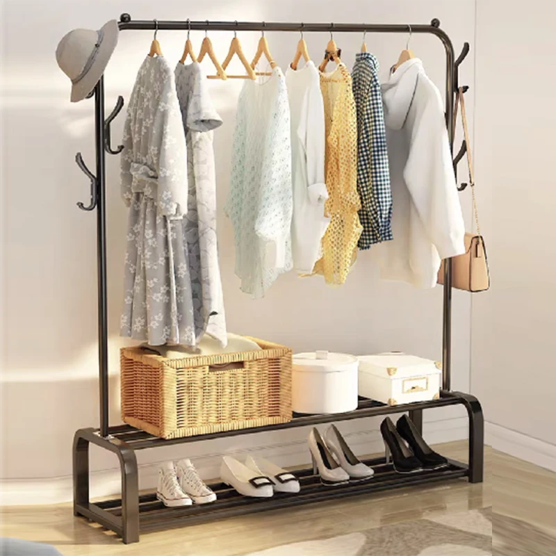 Высококачественная многофункциональная сушилка для одежды, Новое поступление, металлическая рейка, сверхпрочная стойка для одежды, пальто с полкой