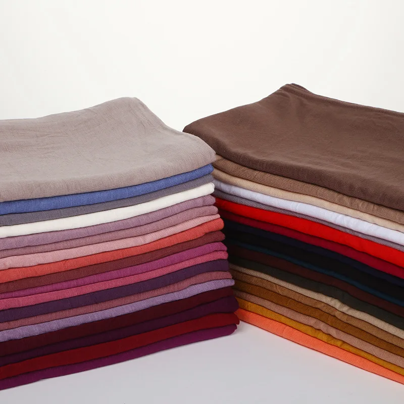 High Quality Dubai Women Large Size Mercerized Cotton Hijab Ladies Jersey Scarf Muslim Soft Ethnic Hijab Shawl