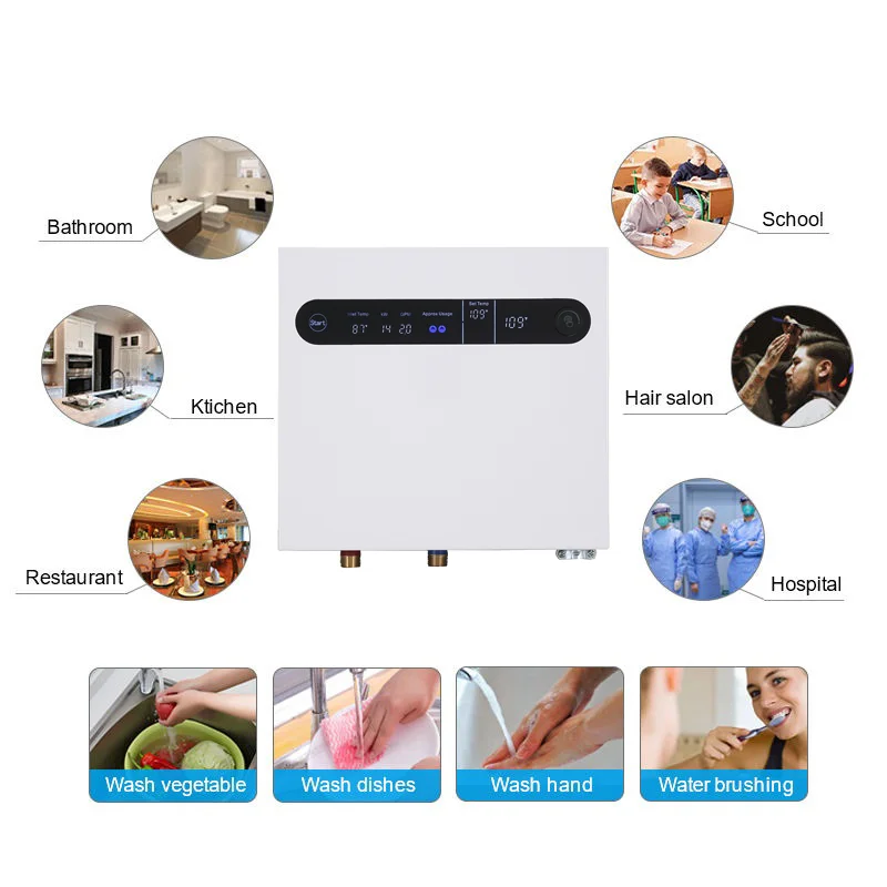 220-240V 11KW New Design High-Flow Instant Electric Water Heater Tankless Electric Water Heater for Multi-Purpose use