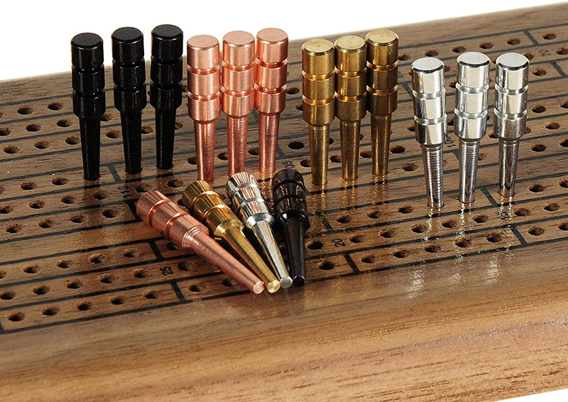 Cribbage Pegs 4 Colors Metal Cribbage Pegs for Cribbage Traditional Board Game 34mm Fit 1/8' hole