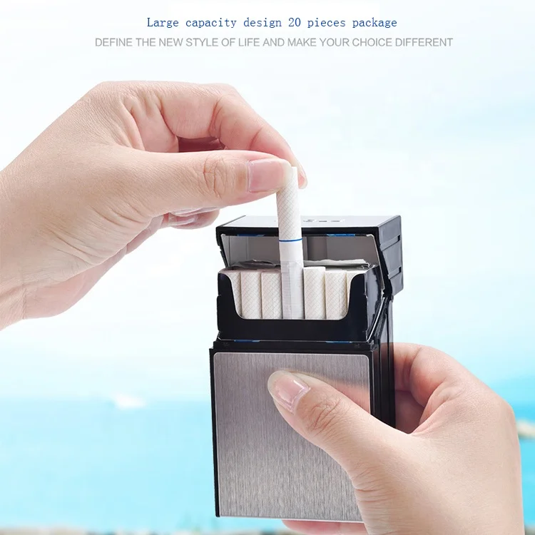 Aluminium Alloy Waterproof mens 20pcs capacity cigarette Case Can be customized Logo  Smoking Box