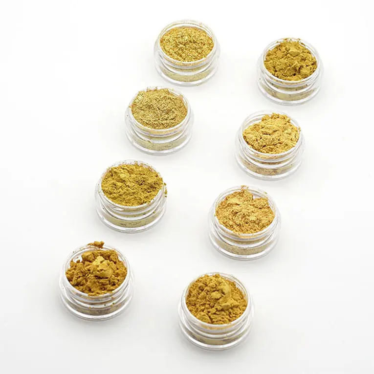 
FORWARD 7305H Fine Private Label Cyan Gold Glitter Mica Pigment Powder Cosmetics 