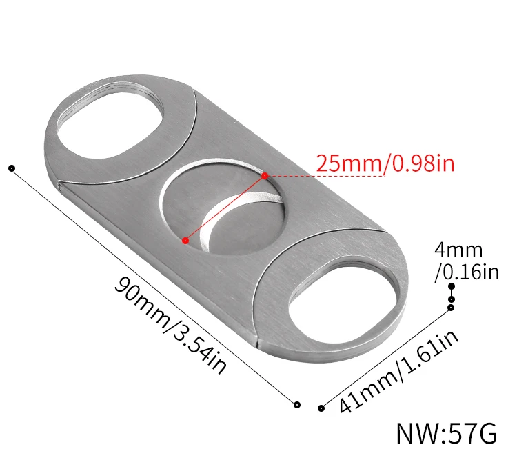 Cigar Cutter Simple Stainless Steel Cigar Smoking Accessories Tools Wholesale Portable Mini Travel Metal Cigar Knife