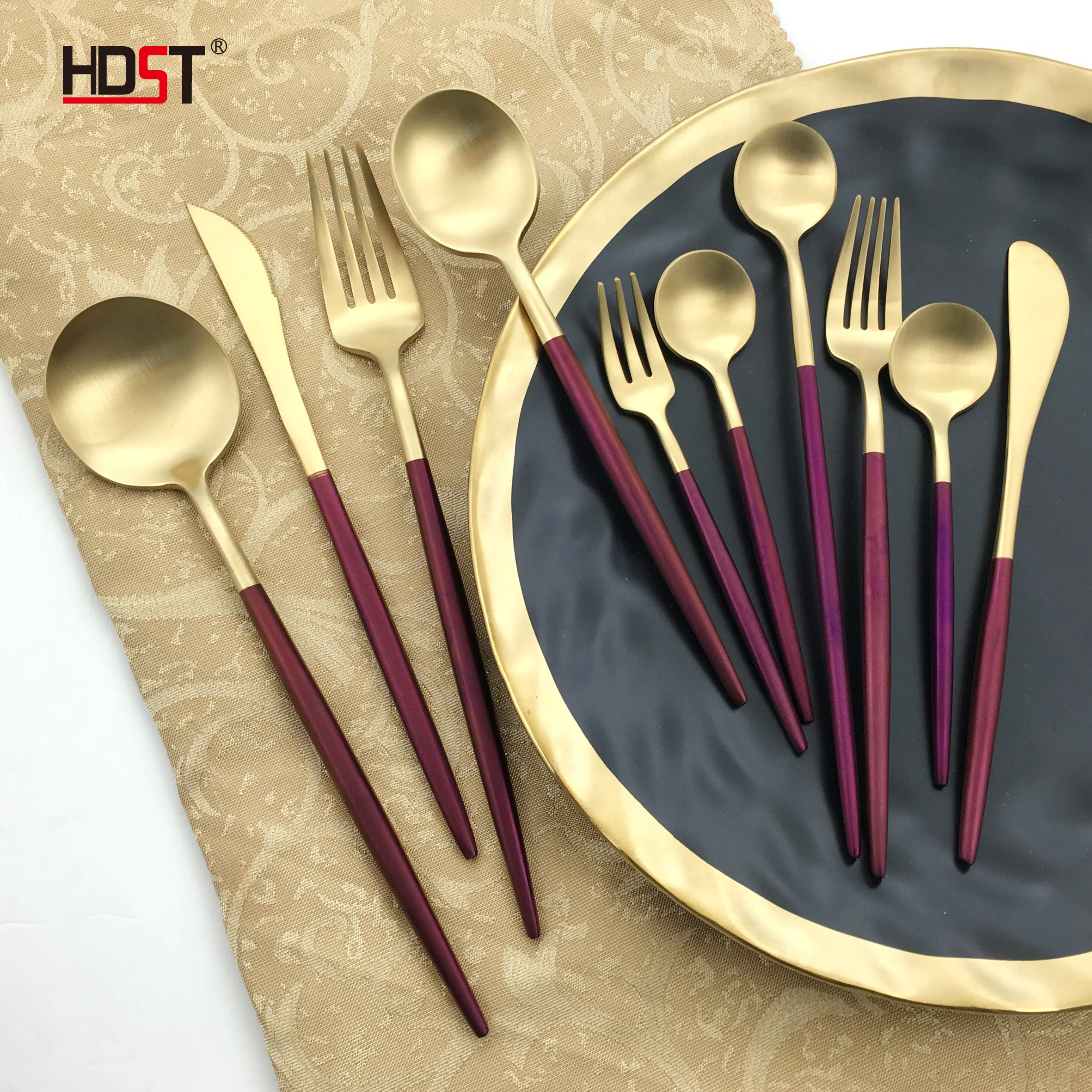 
Cutipol goa flatware luxury gold plated silverware set, Portugal style stainless steel wedding tableware cutlery set 