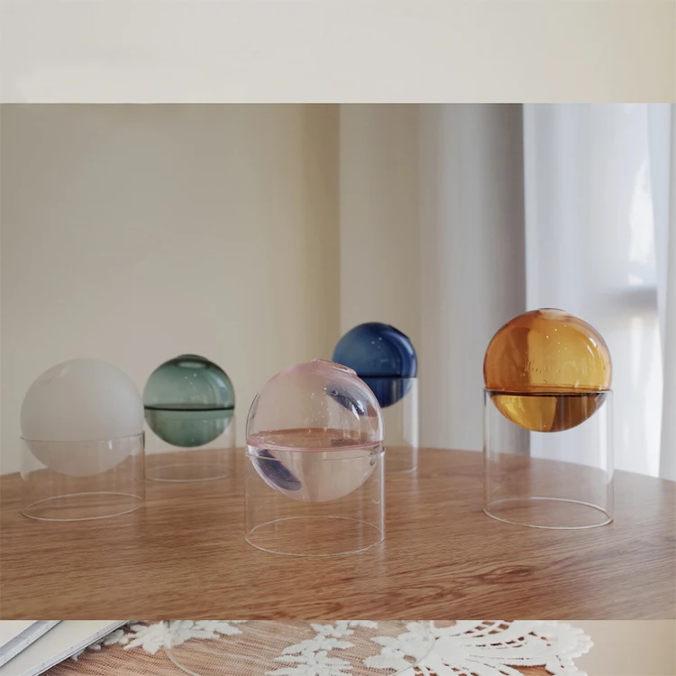 Simple and modern high borosilicate transparent hydroponic flower arrangement home decoration ornaments