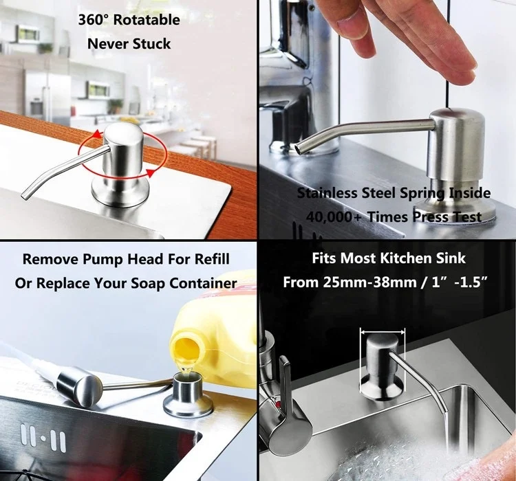  Durable stainless steel Kitchen Sink Soap Dispenser Lotion Sanitizer Dispensers