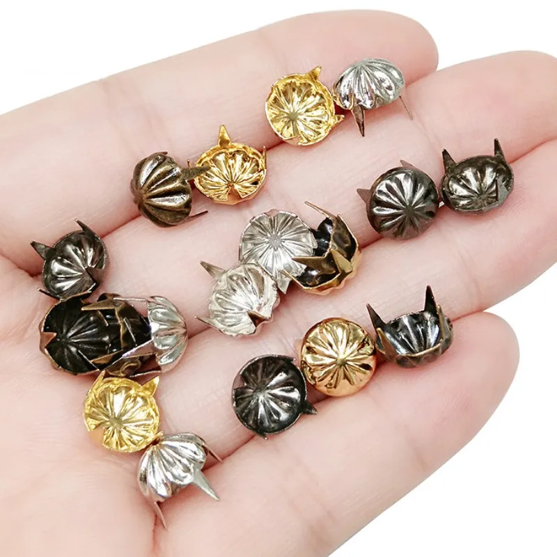 Wholesale Brass Prong Rivet Studs Garment Nail Head With Claws For Leather Bags Claw Star Rivet Dome Rivet