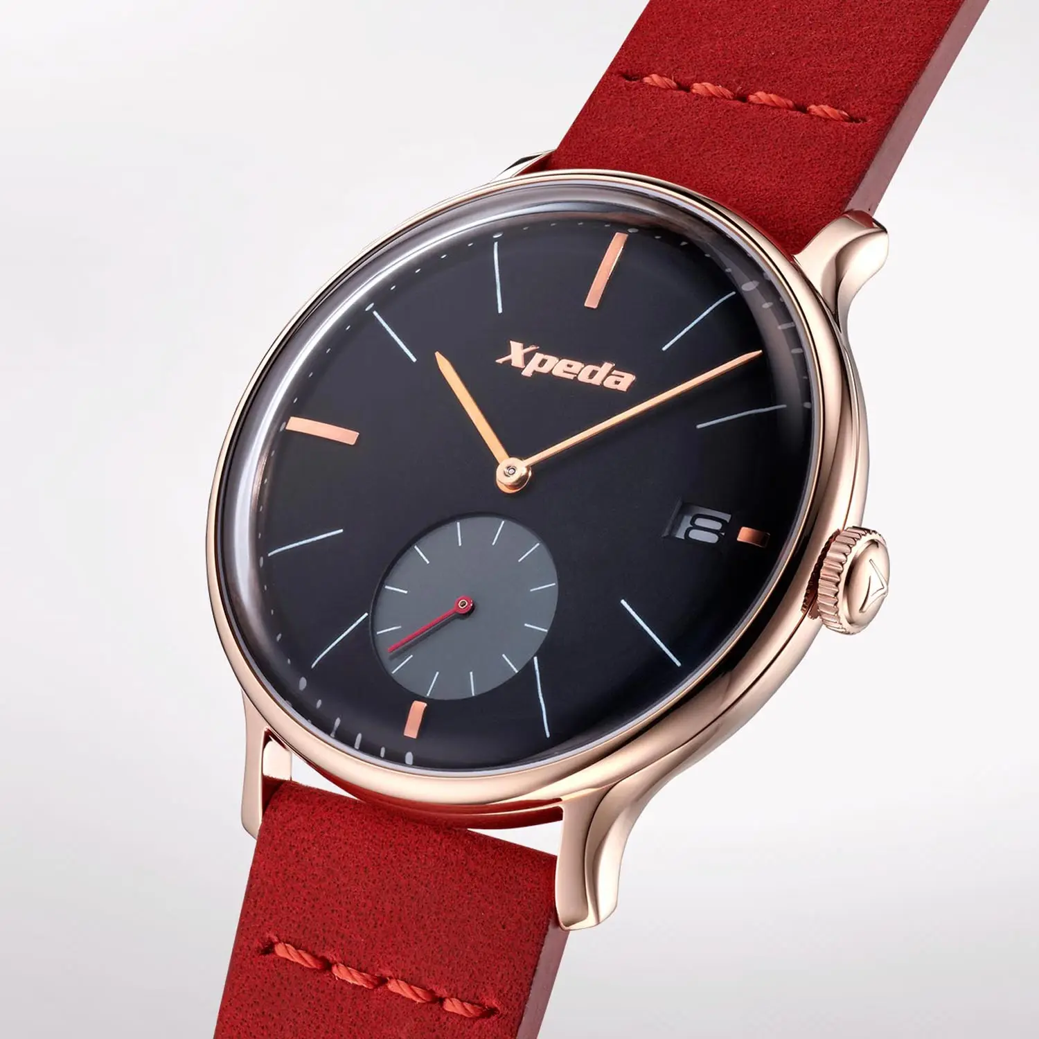 TIMEBOX TC809E Customize low MOQ women luxury rose quartz watch dial leather wrist watch custom watch case stainless steel 316l