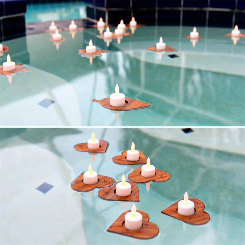 Factory Wholesale  Crafts Holder Handmade Engraved Candle Personalized Home Decoration Bamboo Wooden Tray