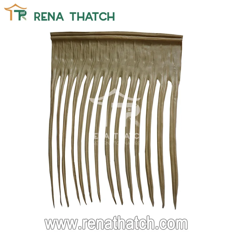 UV resistant synthetic artificial plastic Viva palm sheet thatch for gazebo thatch roof panels rolls for tiki bar