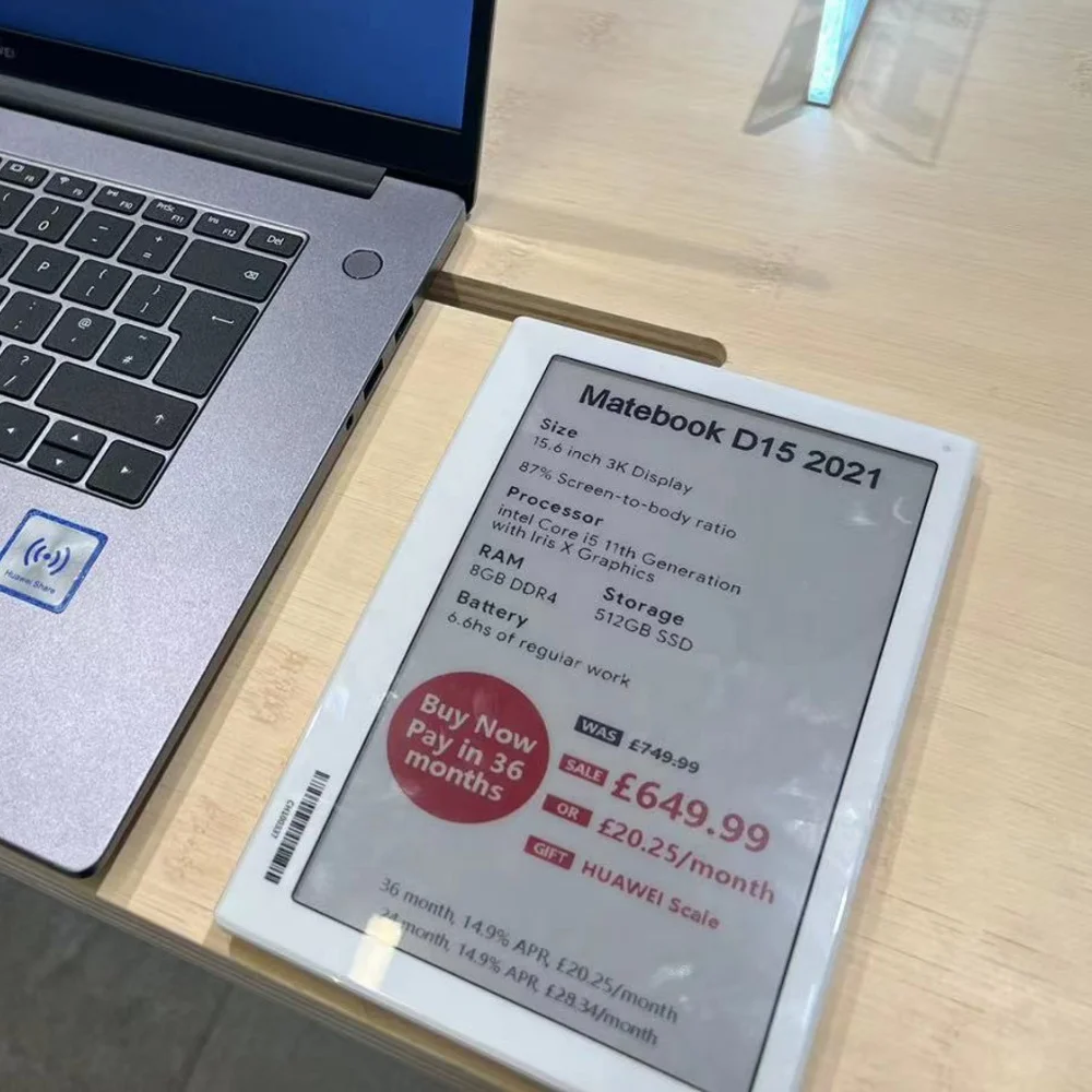 ESL Electronic Shelf Label Manufacturers E Ink Digital Price Tags 7.5 inch Multiple Sizes Shelf Tags