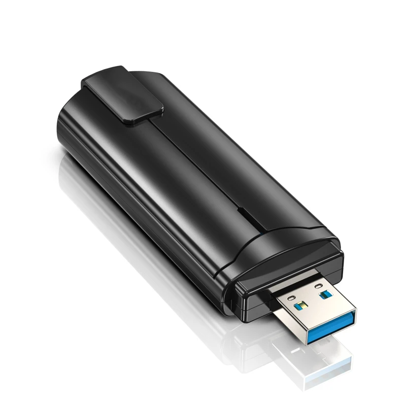 wifi 6 AX 1800Mbps wireless network cards  Wifi 6 Dual Band Usb Wifi Adapter  1800Mbps   with External Antenna  for Desktop