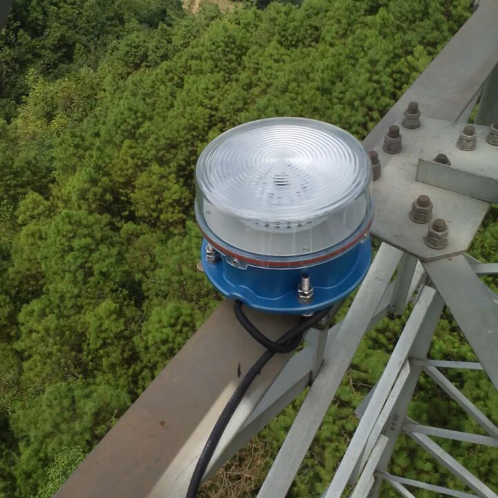 FAA L-864 medium intensity beacon 2000cd red LED GPS flash synchronisation communication antenna towers obstacle lights