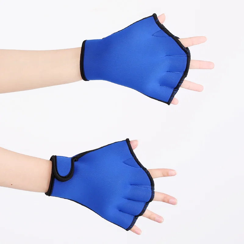 Wholesale Swimming gloves Aquatic Fitness Water Resistance Fit Paddle Training Fingerless Swim gloves