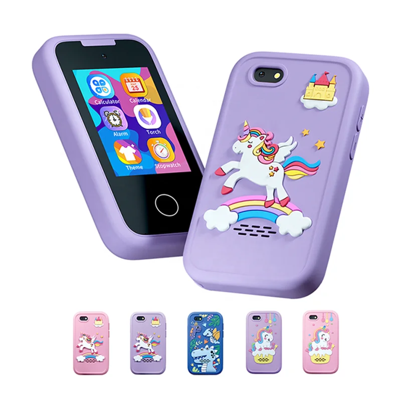 Kids Smart Phone Toy Dual Camera Travel Toys Educational Games Toddler Birthday Gifts Touchscreen Pretend Play Phones