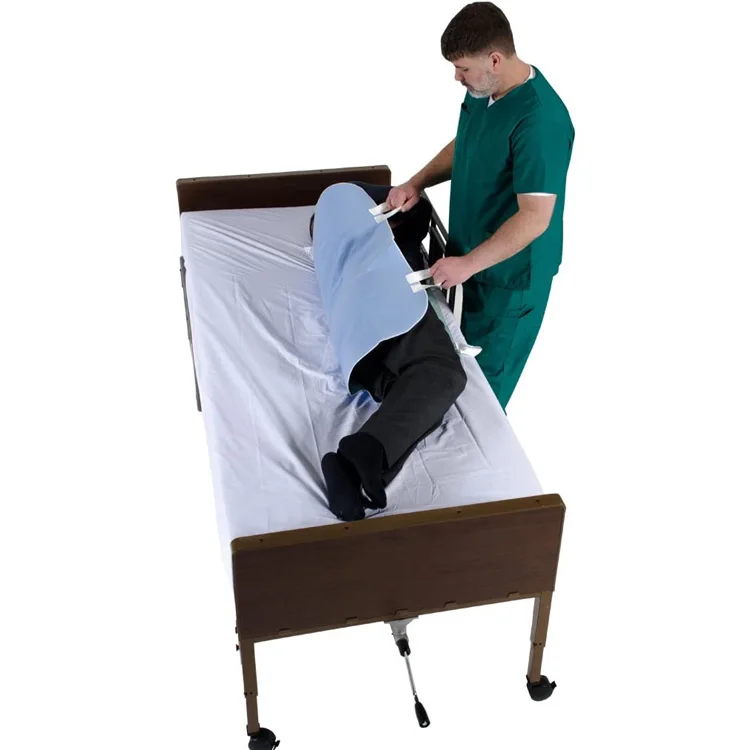 Absorbent Waterproof hospital bed positioning pad Reusable Washable adult protective incontinence underpads with 4 handles