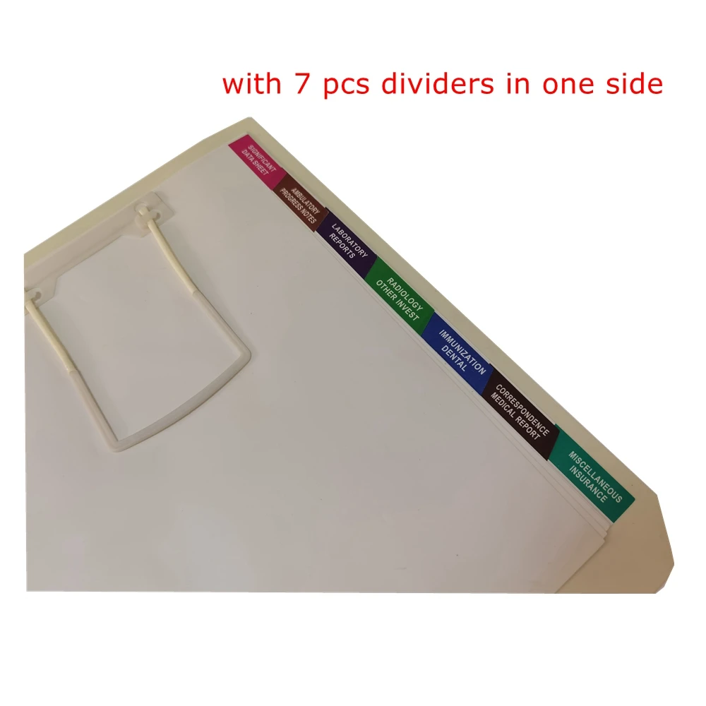 Medical File With U Clip Fastener,PVC Medical File With Divided Folder