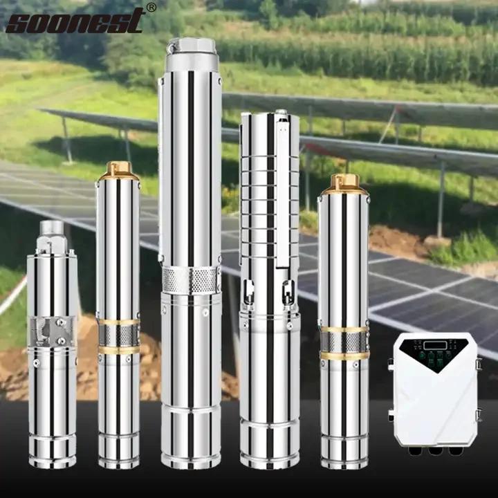 5HP Prevention Water Pump Worm Refillable Glass Airless Pump Bottle Submersible Dc Pump Solar Water For Deep Well