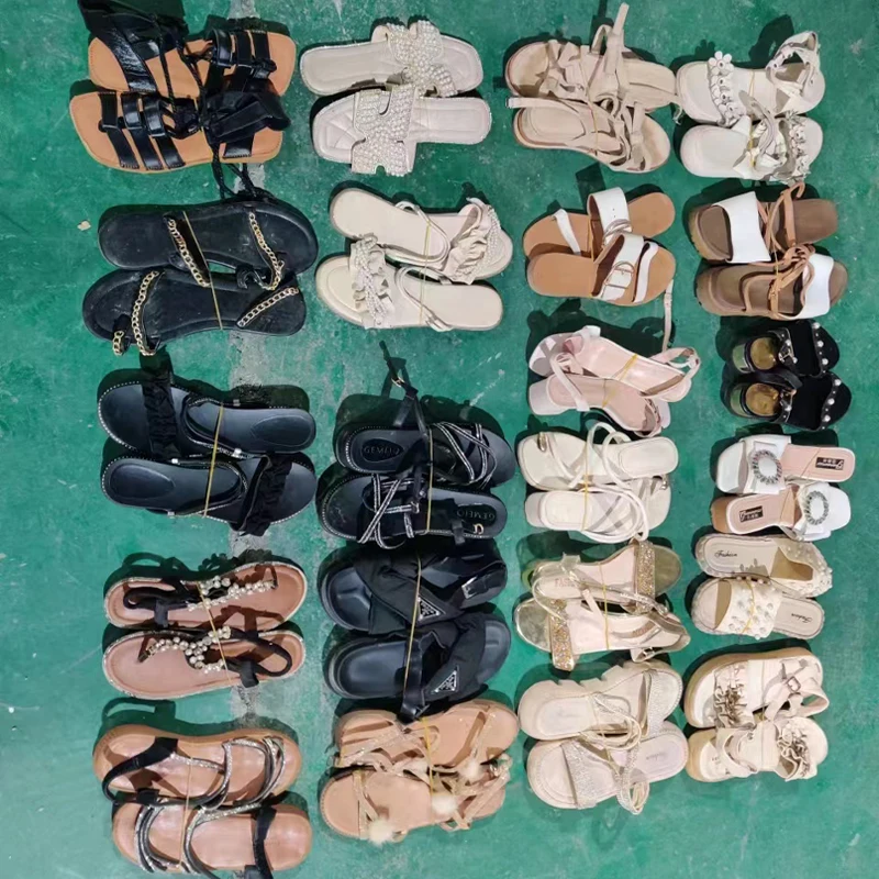 Used shoes slipper sandals high quality mixed all types clean wholesale second hand slippers in bales