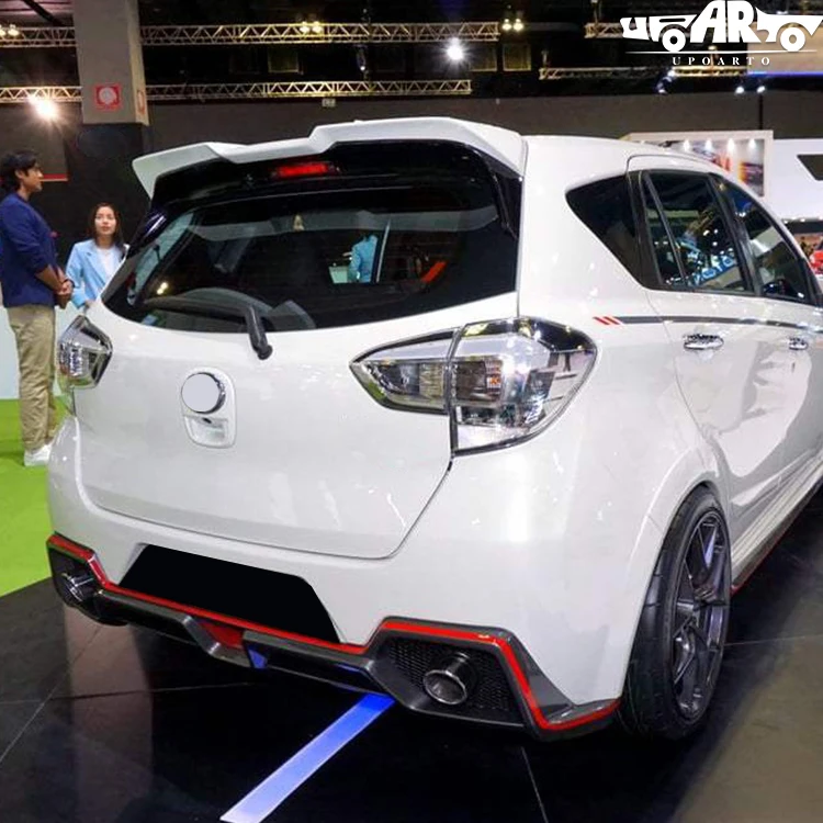 Manufacturer Wholesale ABS Plastic Carbon Fiber GT Style Wing Rear Roof Ducktail Spoiler For Perodua MYVI Gen3 2018 2019 2020