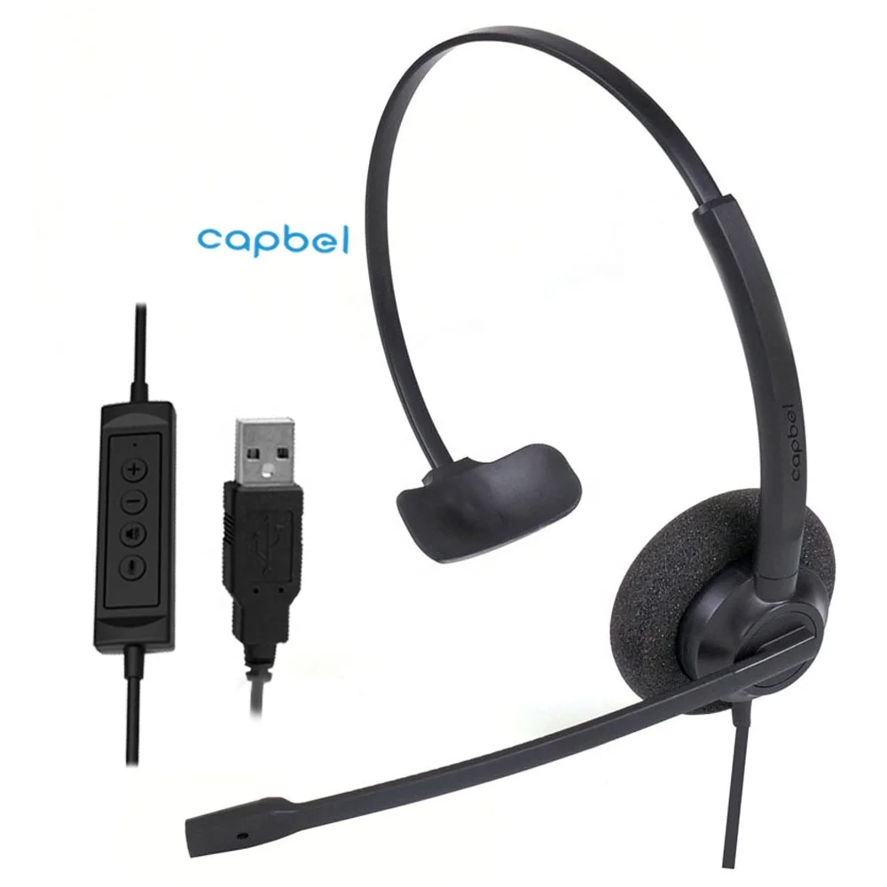 Manufacturer of Mute Function Call Center Headset USB Connecting Headphone for Business Lync Teams Skype for business