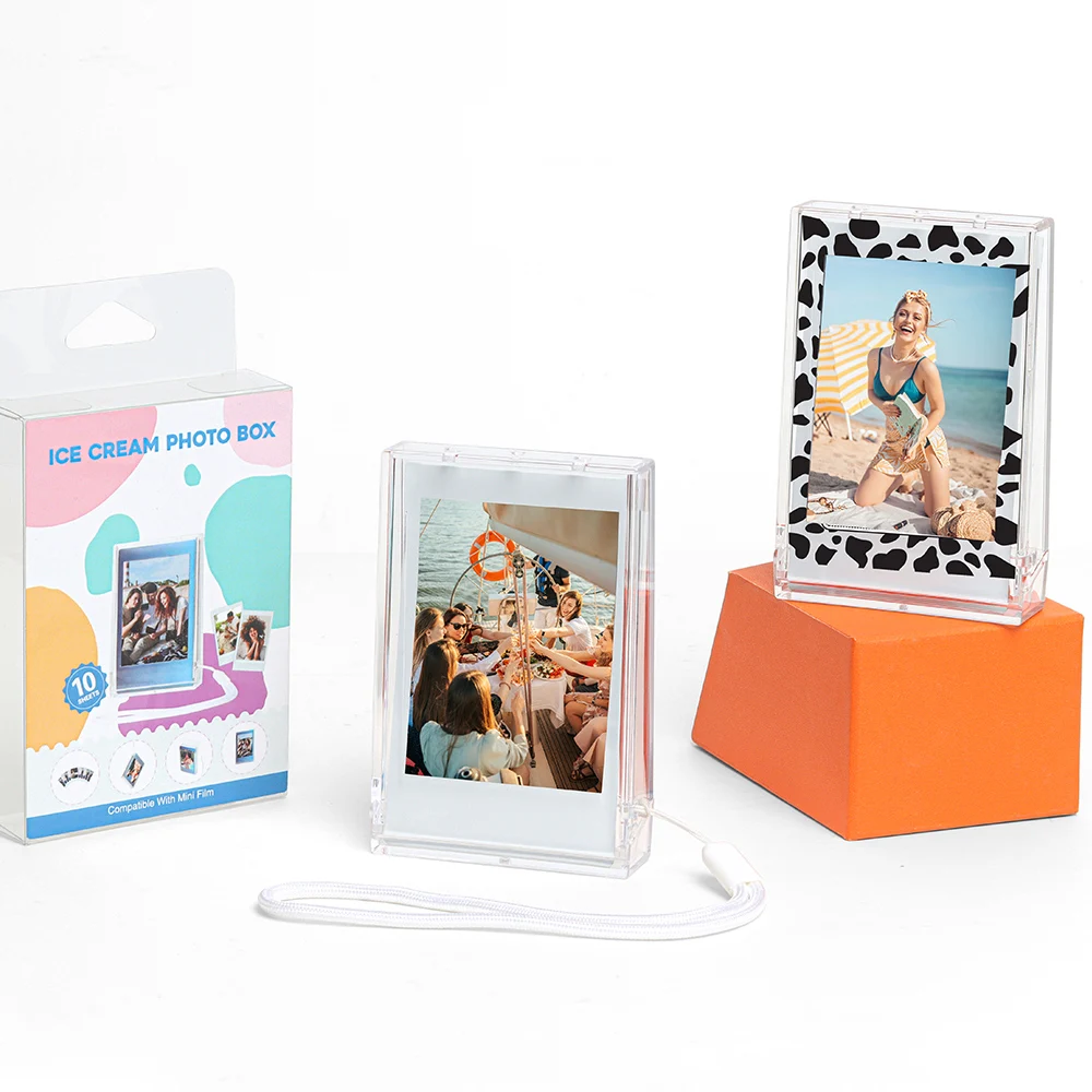 Best photo box for photography mini photo album Ice Cream Shape PC material Frame for fujifilm instax mini 11