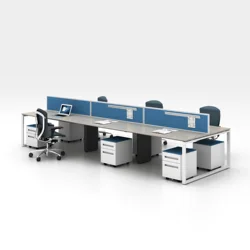 Industrial modern simple 4 seater modular open office desking workstation staff