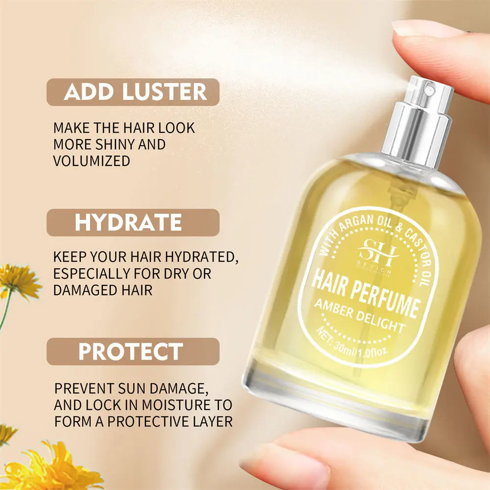 Luxury Hair Mist Spray OEM Custom Pleasant Fragrances Travel Mini Size Party Makeup Hair Perfume For Lady