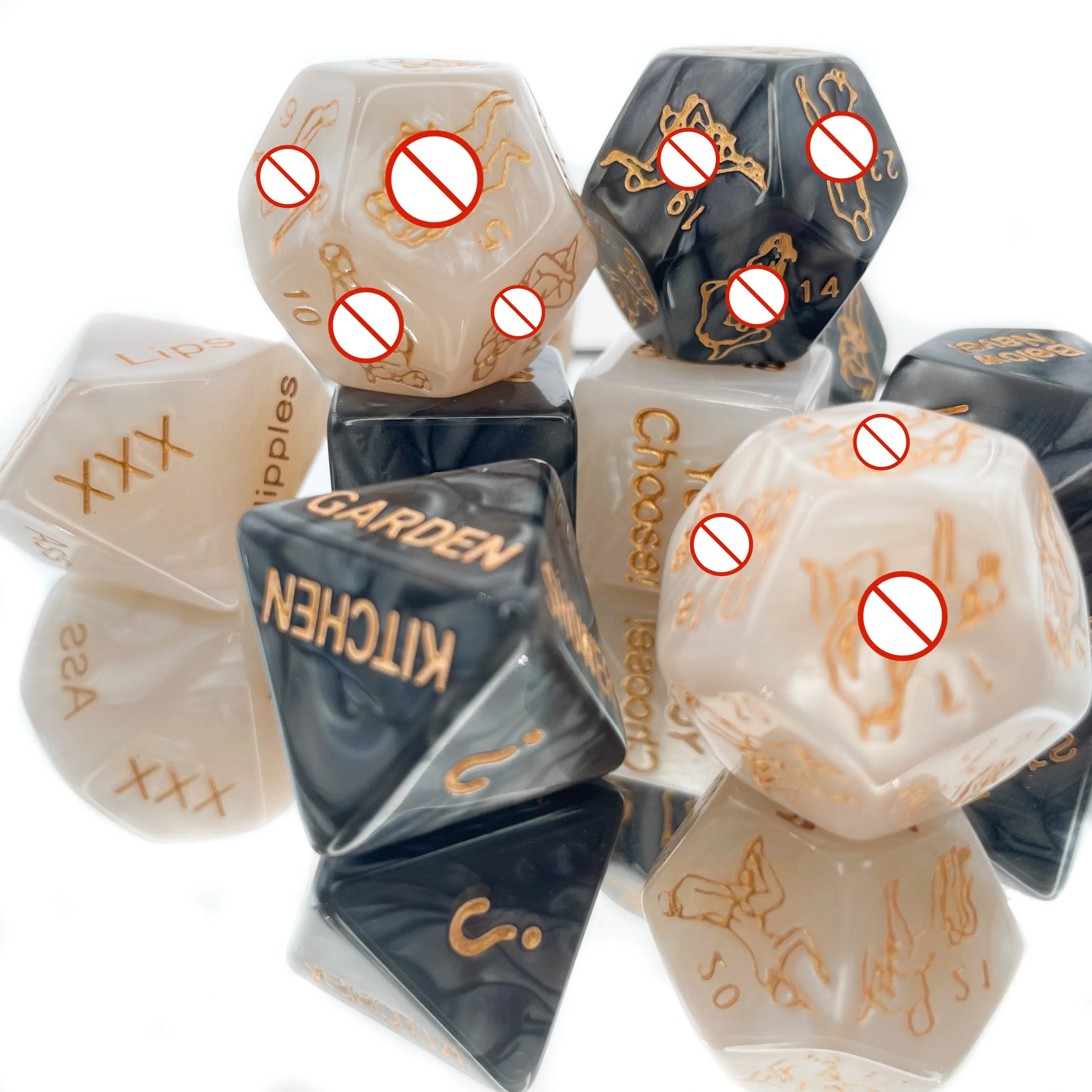 5 pcs 6 Sides Cube Romantic Erotic Couples White Dices Role Playing Dice Funny Sex Dice Position for Couple